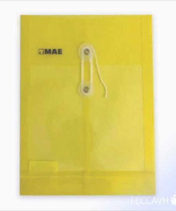 Sobre plástico MAE vertical amarillo