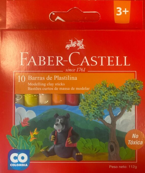 PLASTILINA FABER CASTELL X 10 CORTA