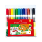 MARCADOR JUMBO BICOLOR FABER CASTELL X 12